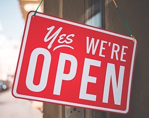 Yes, we're open